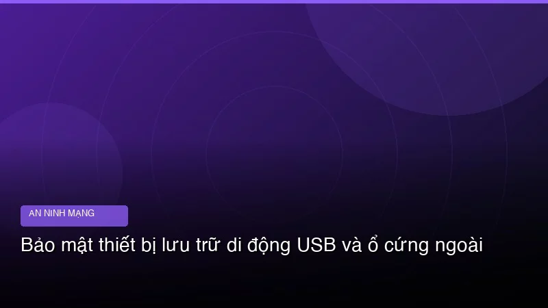 Bảo mật thiết bị lưu trữ di động USB và ổ cứng ngoài